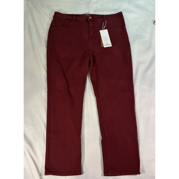 NWT Risen Jeans Straight‎ Leg Blue Size 2XL High Rise “sweet Child Of Wine” - Picture 1 of 8